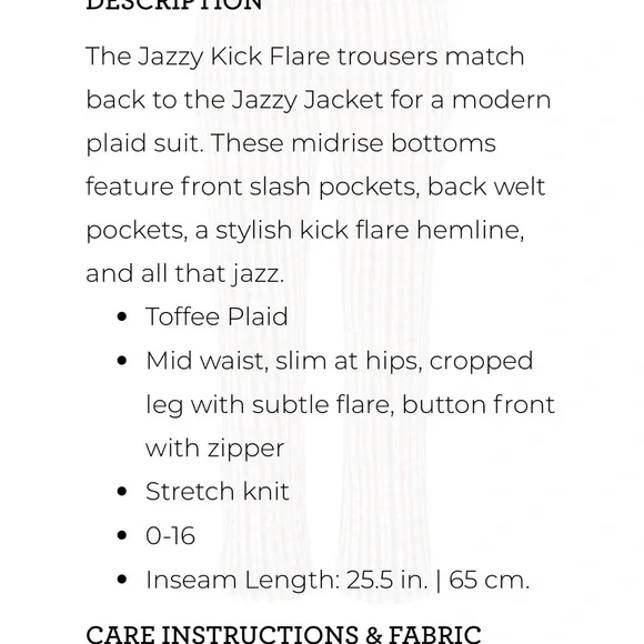 Cabi Jazzy Plaid Checkered Pants - Picture 4 of 5